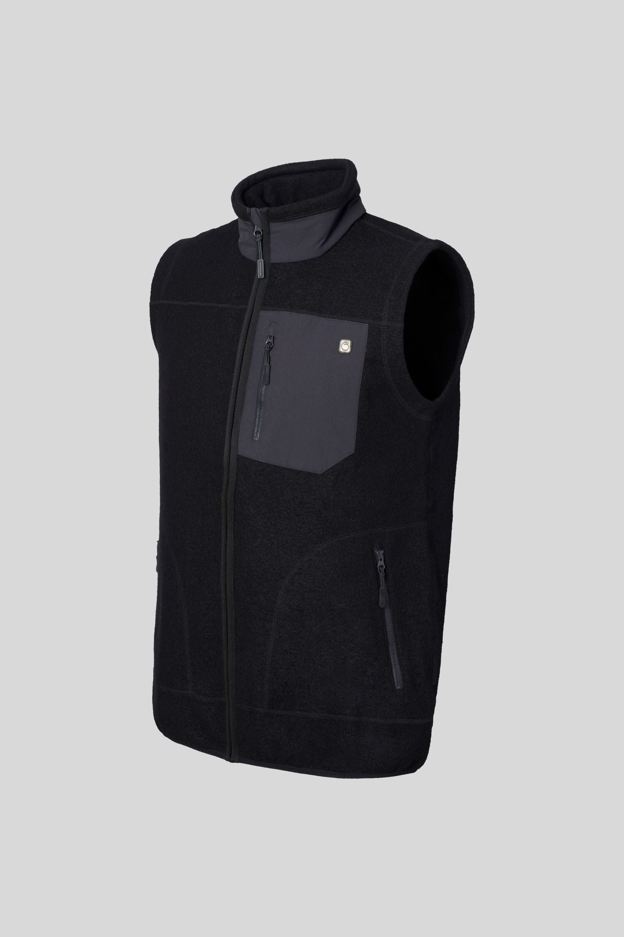 Fløyen 345 Wool Vest Black – Superino