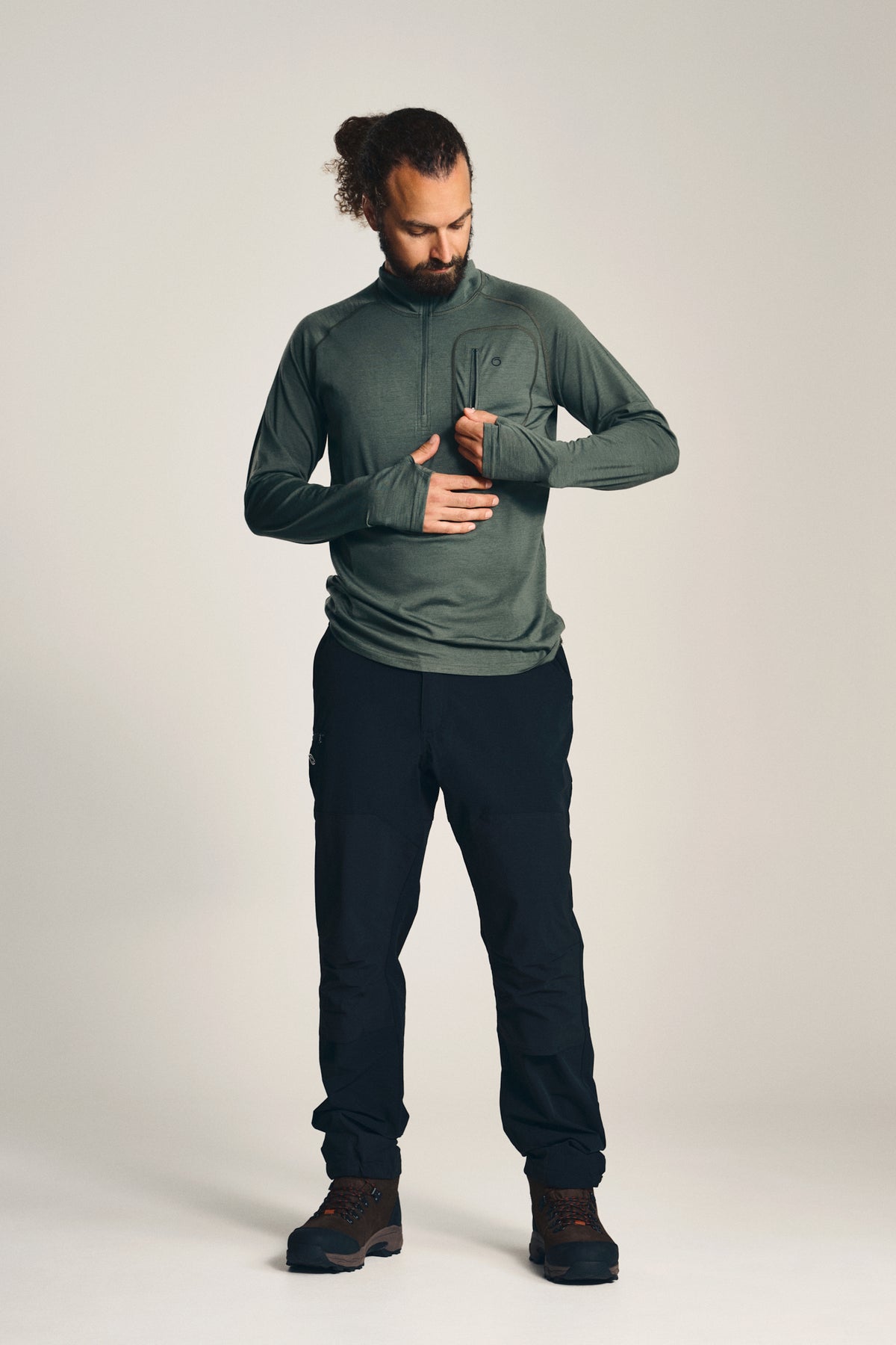 Alling Half Zip Lark Green