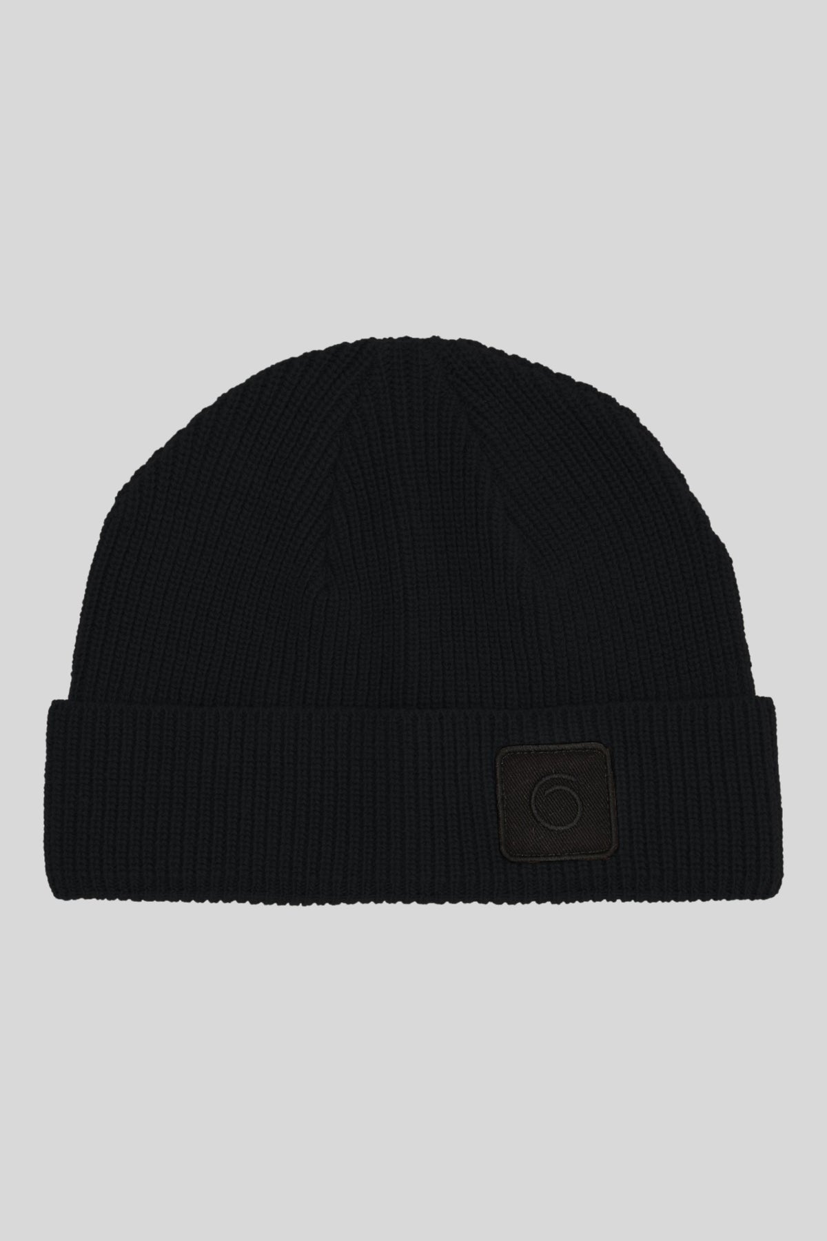Agger Heavy Wool Knitted Beanie Black