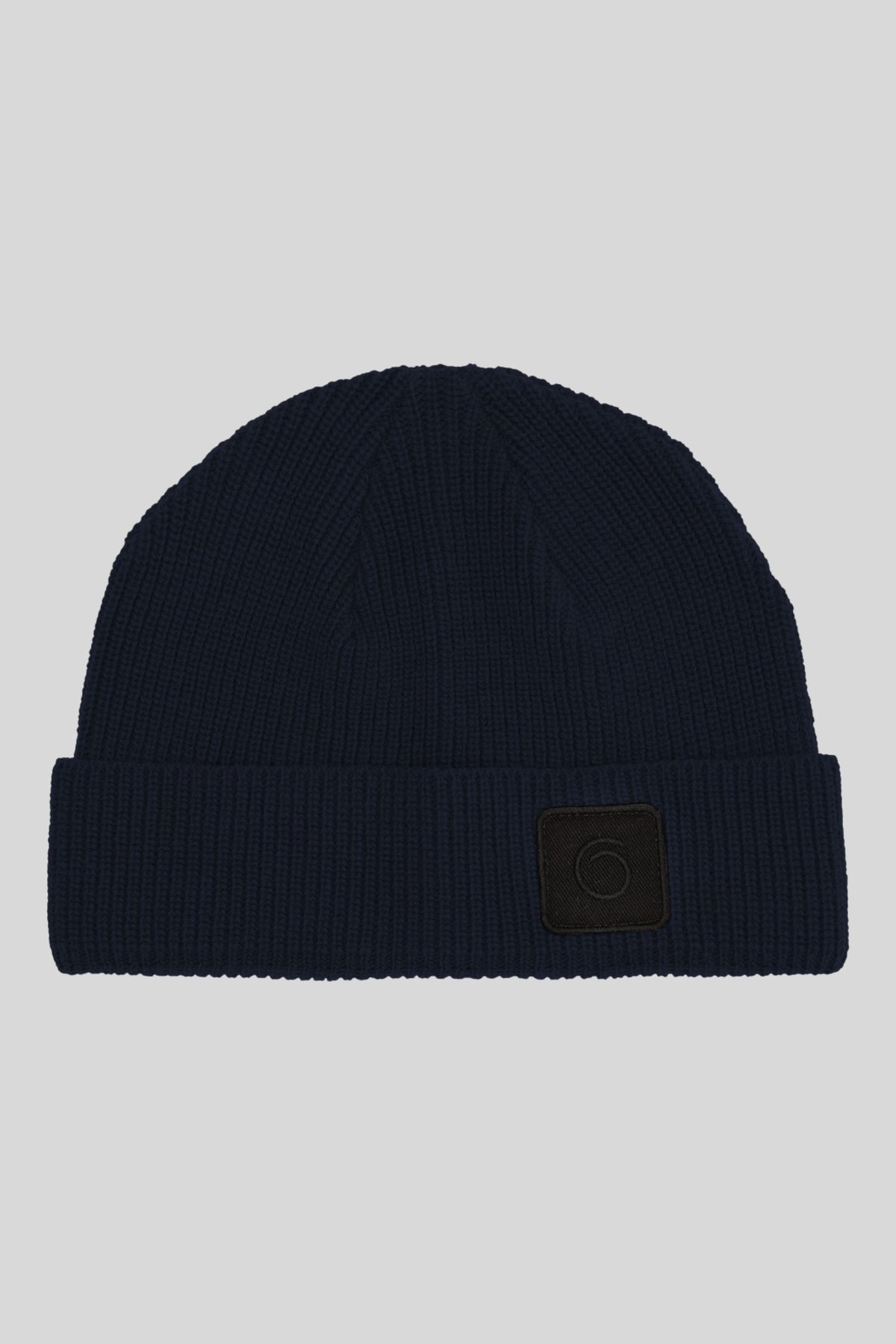 Agger Heavy Wool Knitted Beanie Navy