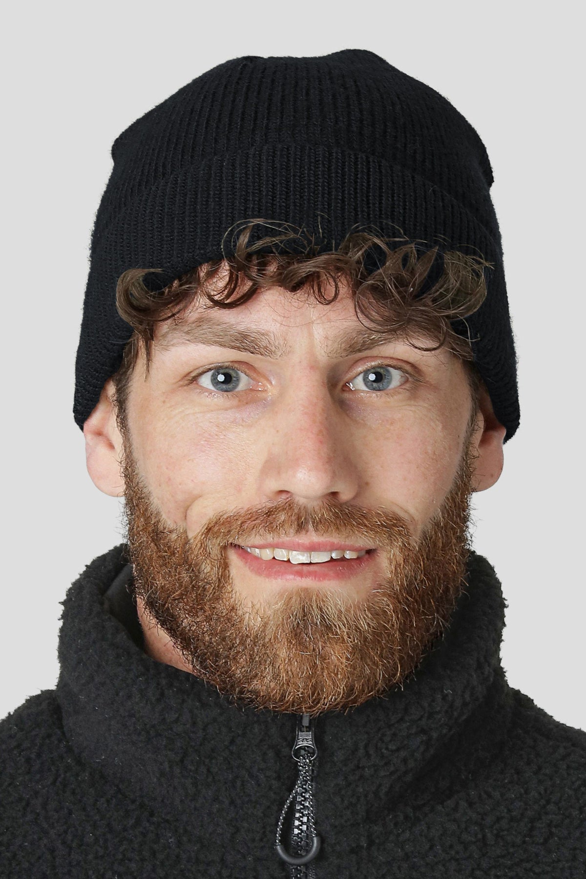 Agger Heavy Wool Knitted Beanie Black