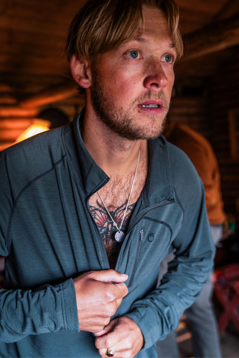 Alling Half Zip Lark Green