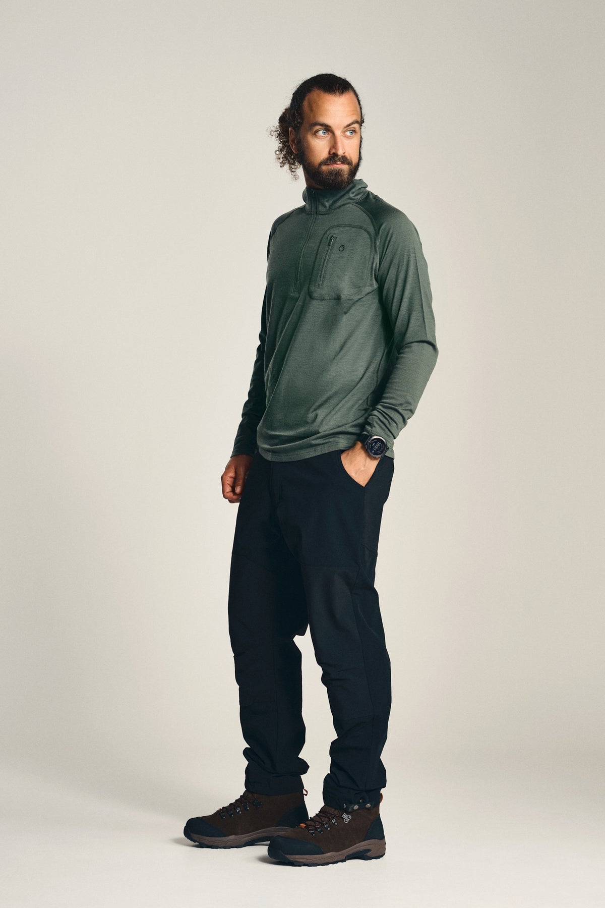 Alling Half Zip Lark Green