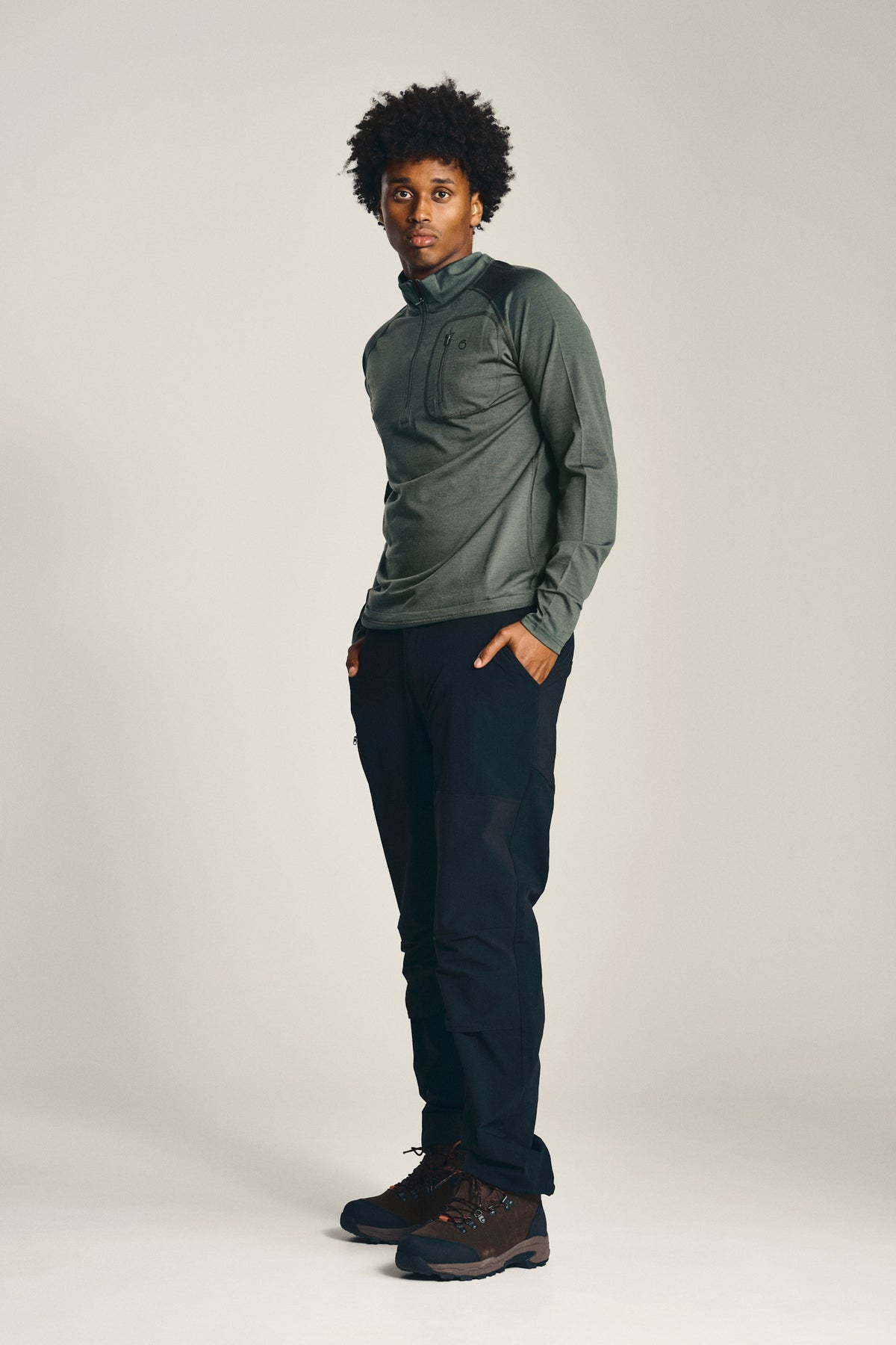 Alling Half Zip Lark Grøn