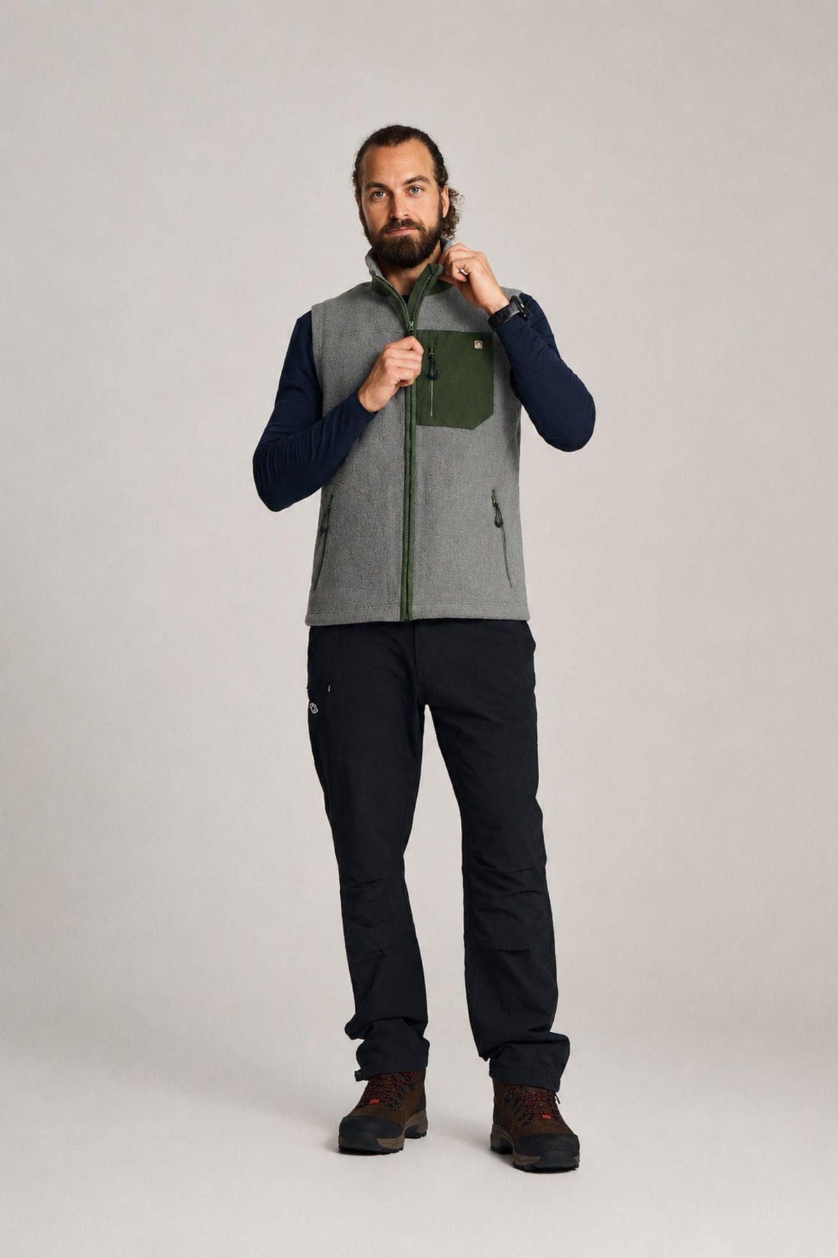 Fløyen 345 Wool Vest Lark Green