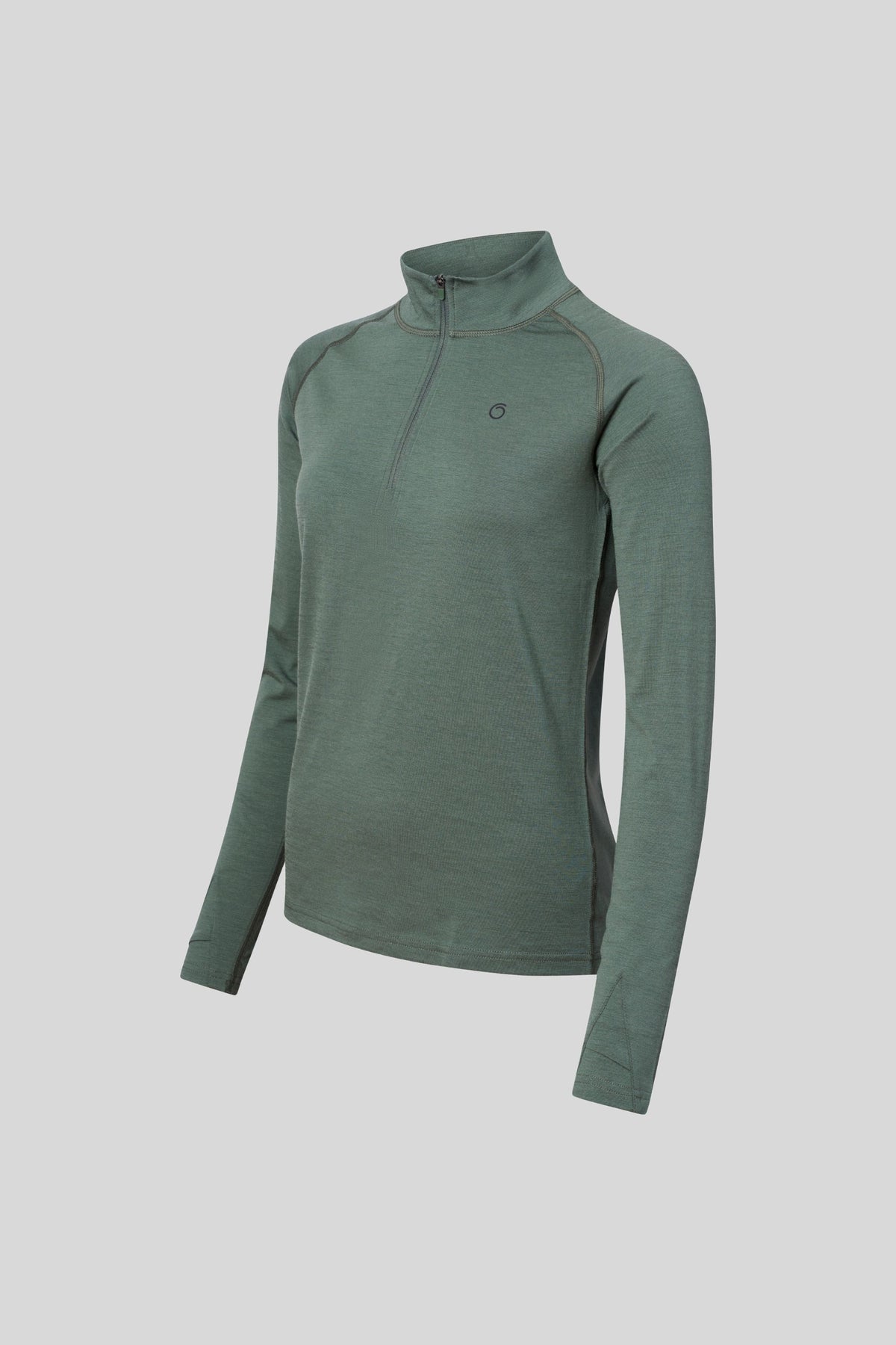 Bolling med halv lynlås, Lark Green