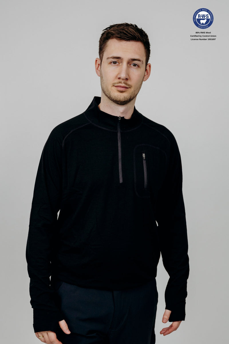 Alling Half Zip Black