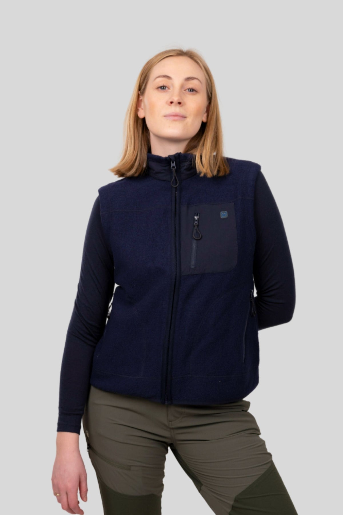 Slogen 345 Wool Vest Navy