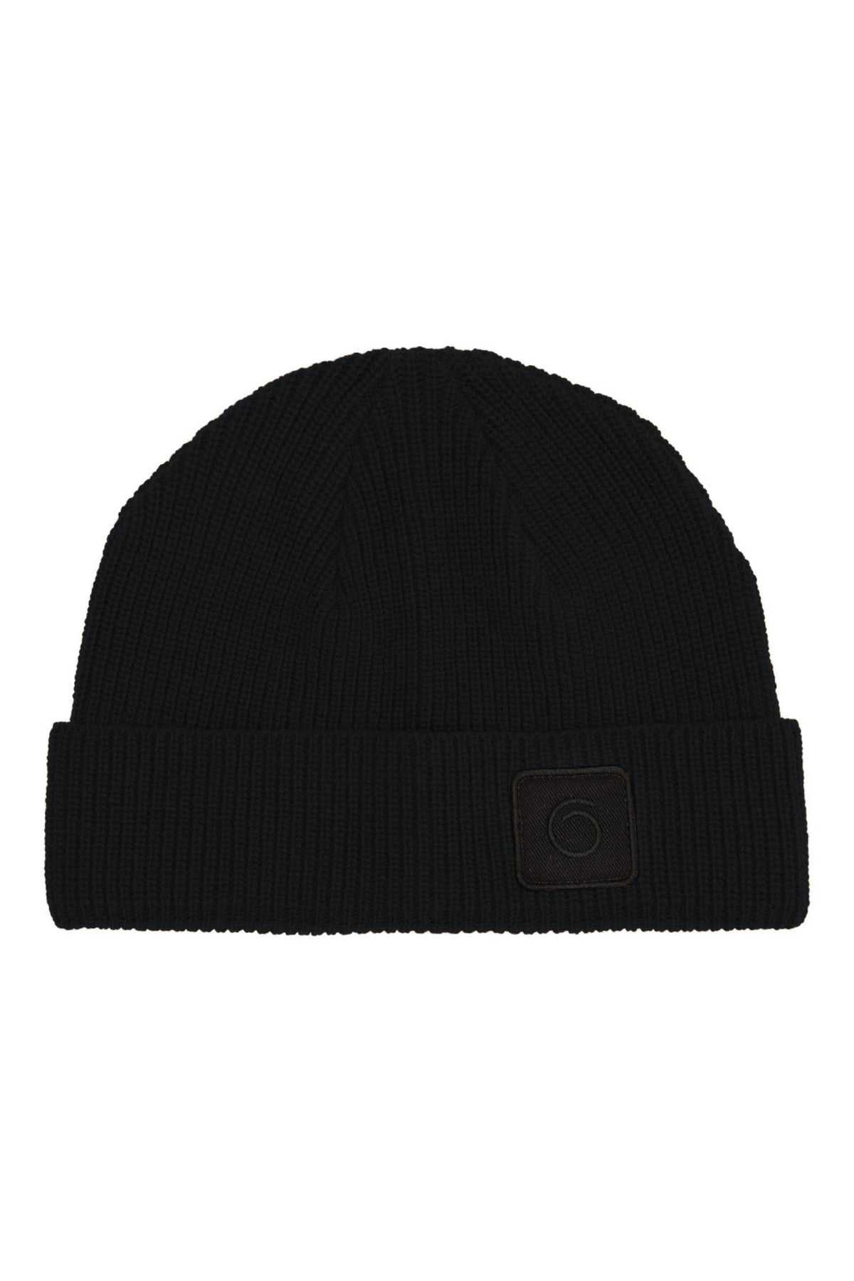 Agger Heavy Wool Knitted Beanie Black