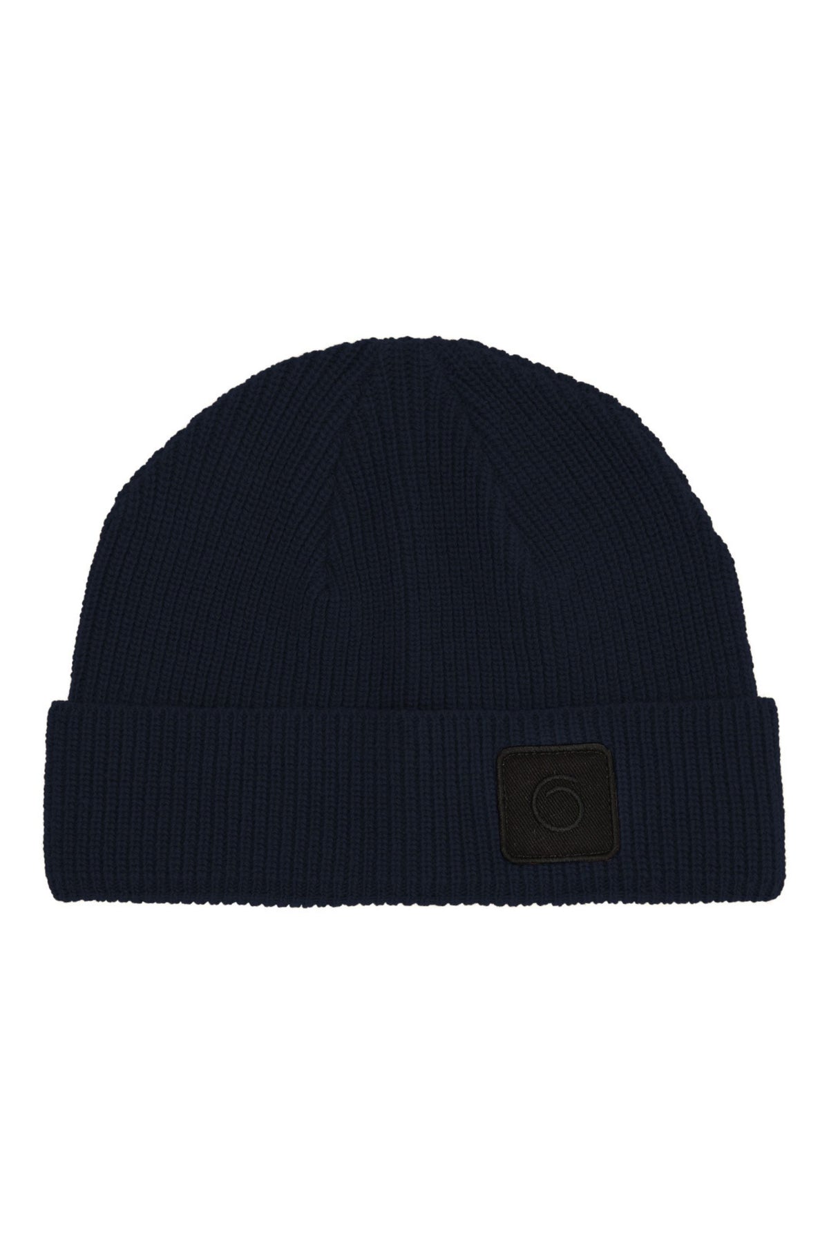 Agger Heavy Wool Knitted Beanie Navy